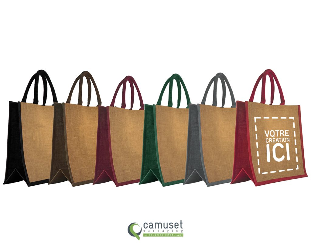 Sac cabas réutilisable en fibre naturelle "J14"