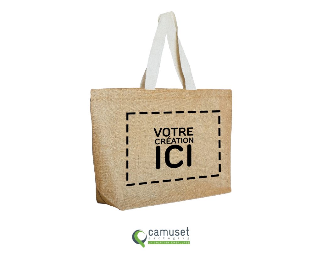 Sac cabas réutilisable en fibre naturelle "JC27"