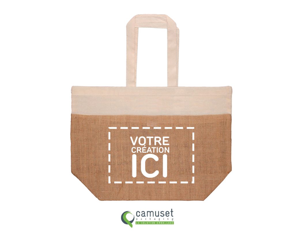 Sac cabas réutilisable en fibre naturelle "JC3"