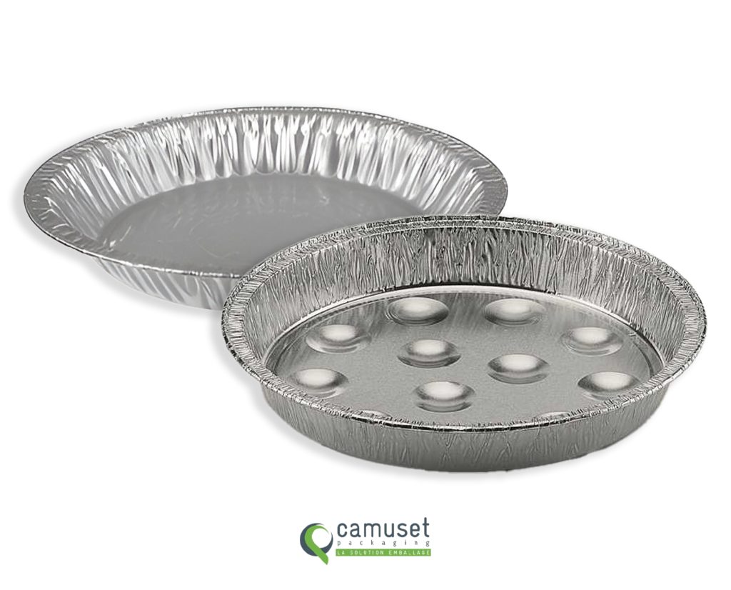 Assiette à escargots en aluminium