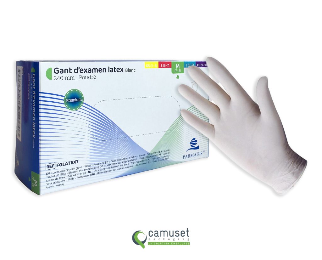 Gants d'examen en latex