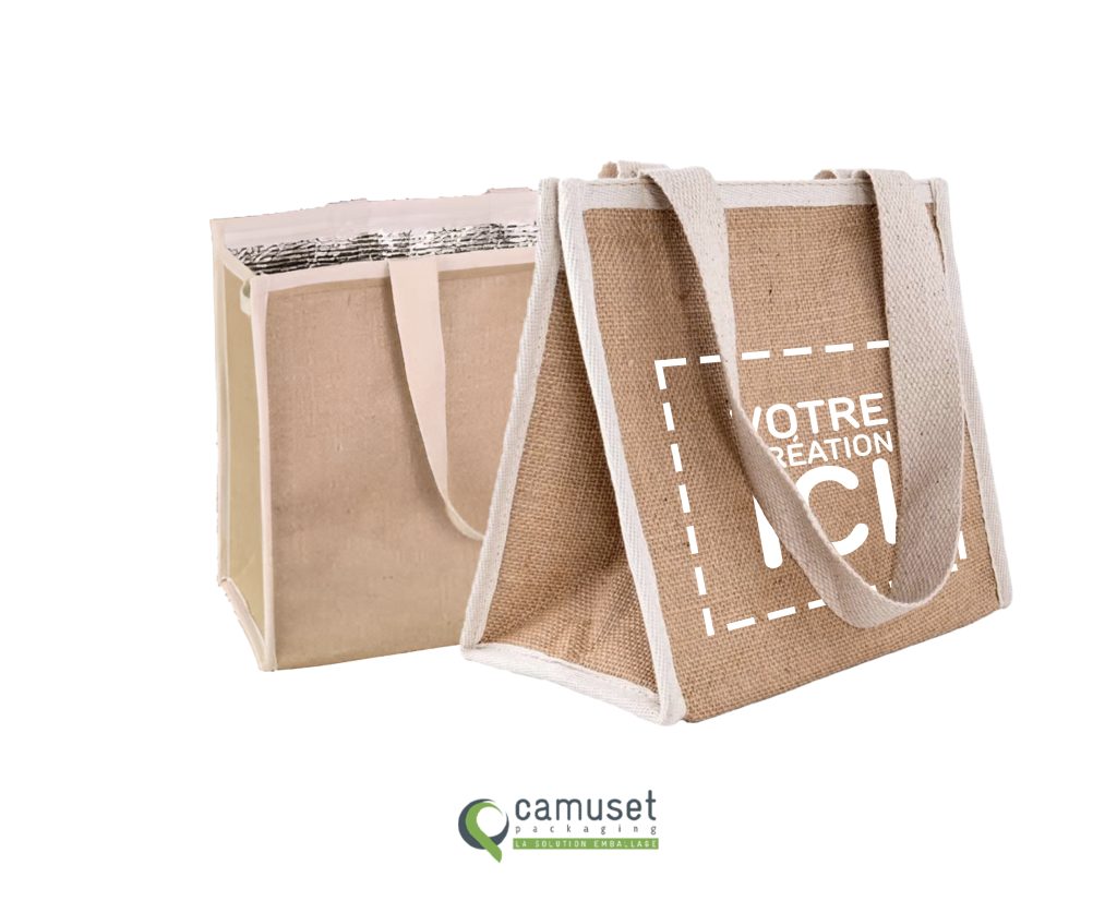 Sac cabas réutilisable isotherme en fibre naturelle "Si15"