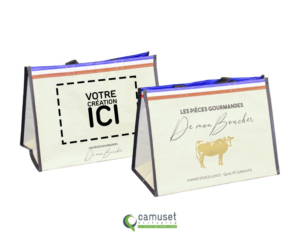 Sac cabas réutilisable métiers de la boucherie "P32"