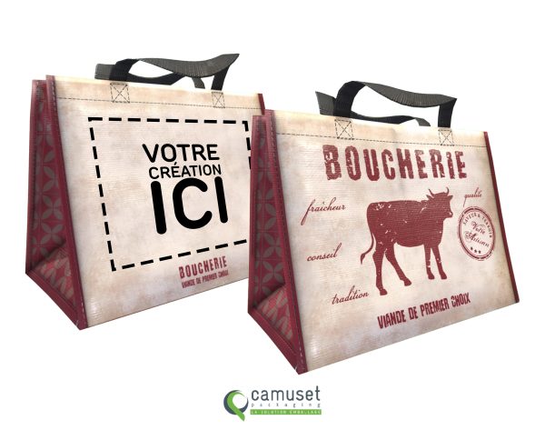 Sac cabas réutilisable métiers de la boucherie "P65"