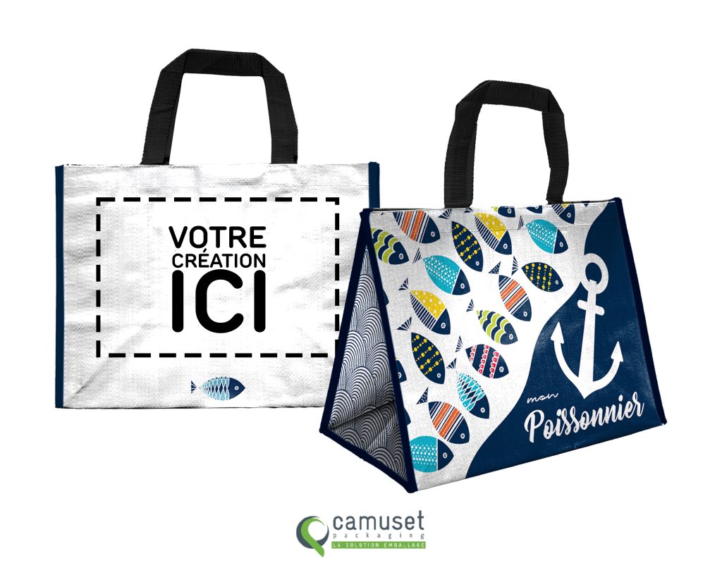 Sac cabas réutilisable métiers de la poissonnerie "P66"