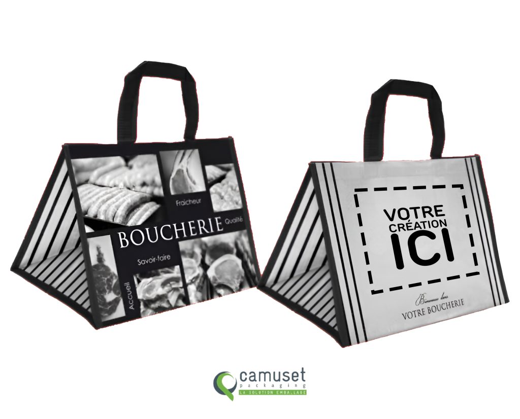 Sac cabas réutilisable métiers de la boucherie "P74"