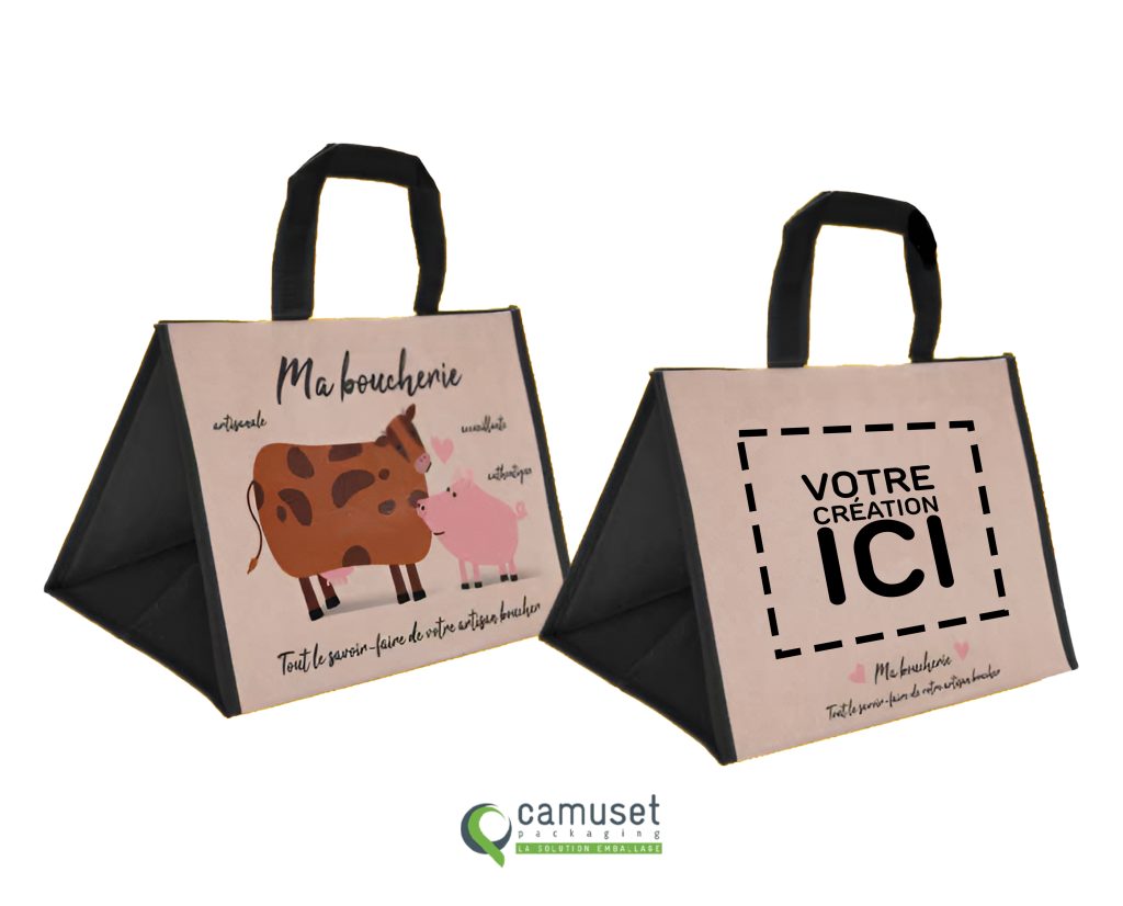 Sac cabas réutilisable métiers de la boucherie "P76"