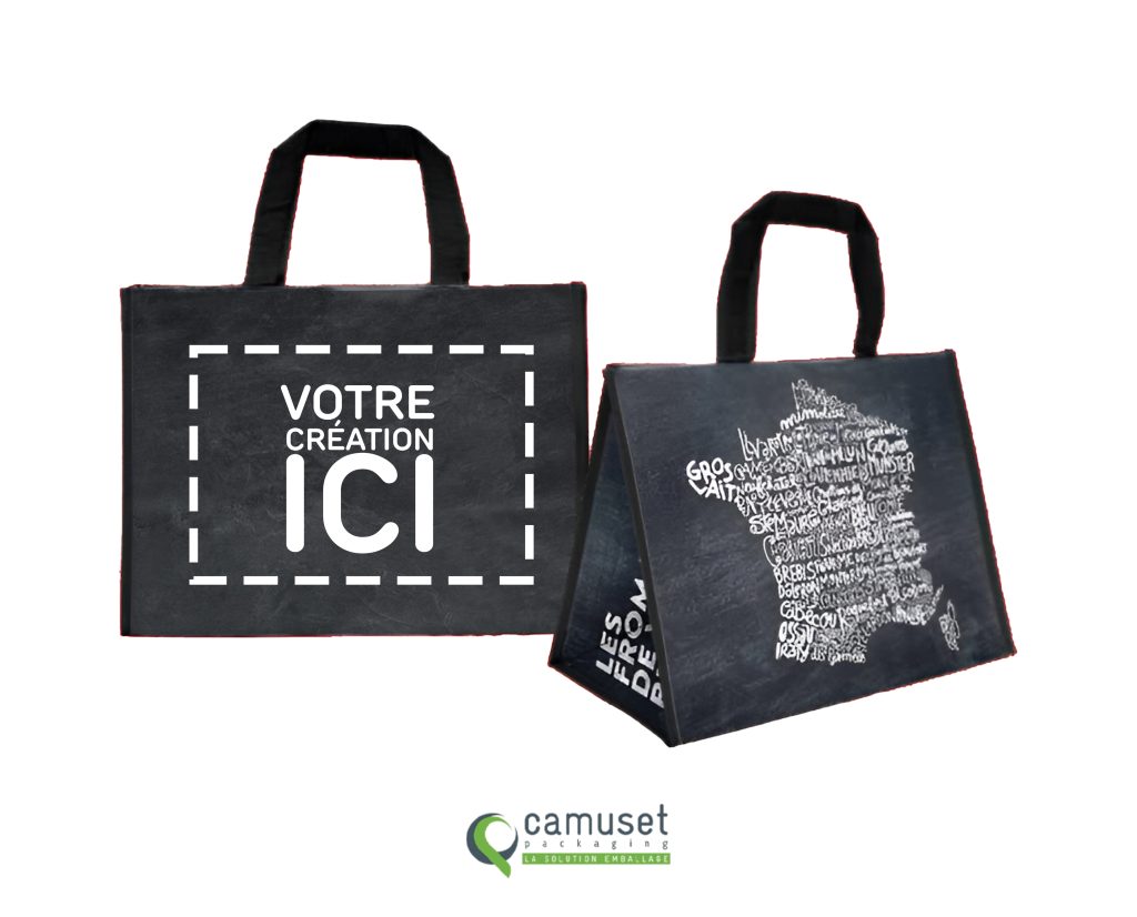 Sac cabas réutilisable métiers de la fromagerie "P77"