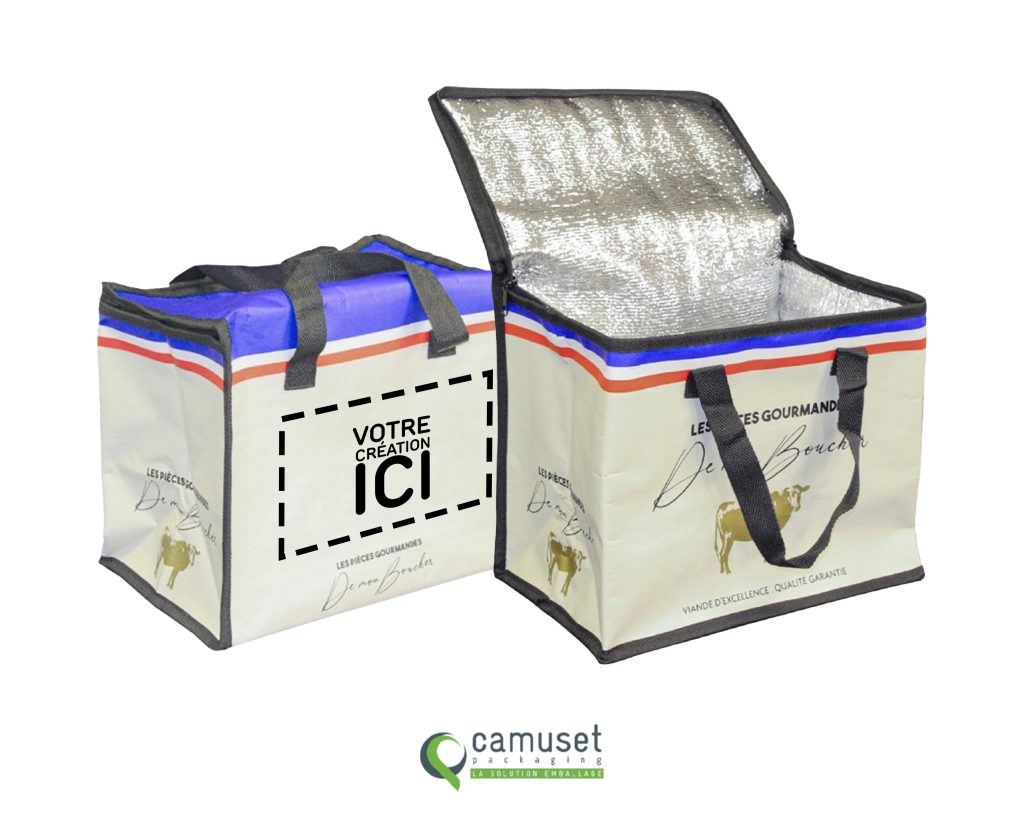 Sac réutilisable isotherme métiers de la boucherie "Si10"