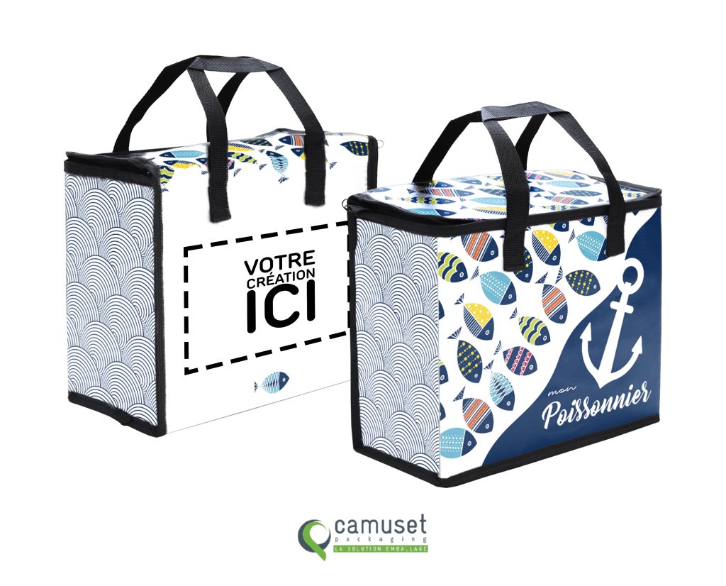 Sac réutilisable isotherme métiers de la poissonnerie "Si12"