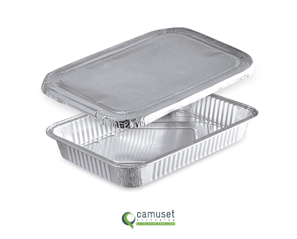 Plat et plat à compartiments en aluminium