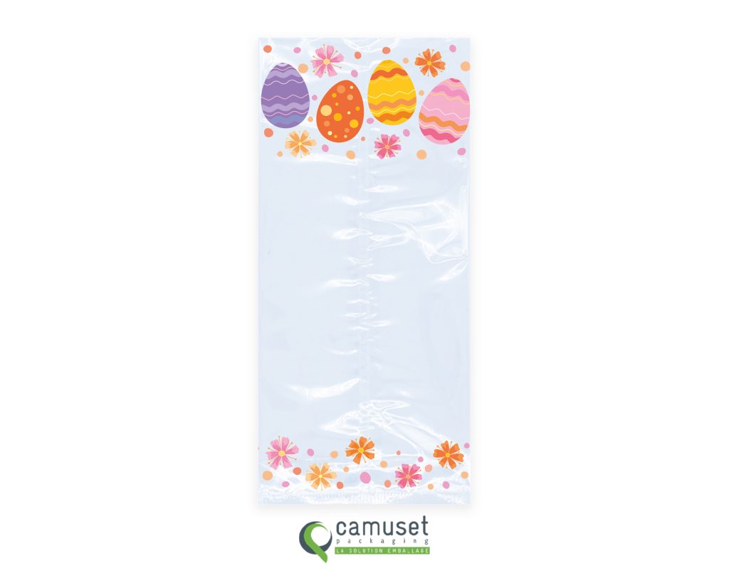 Sachet confiserie Pâques à fond plat "Fiori"