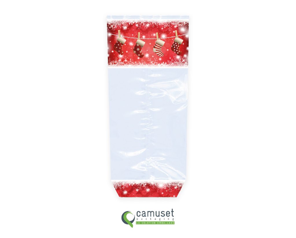 Sachet confiserie Noël à fond carton "Calzini"