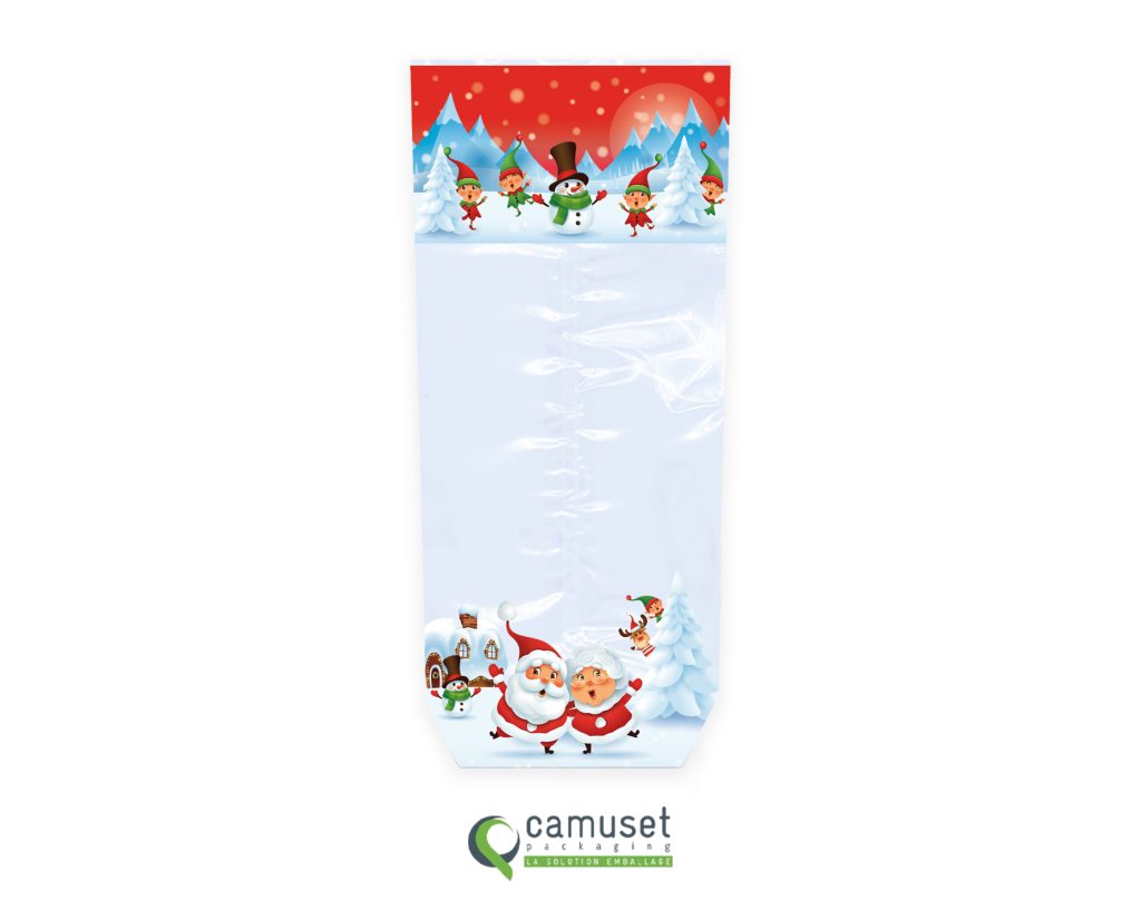 Sachet confiserie Noël à fond carton "Noël Boréal"