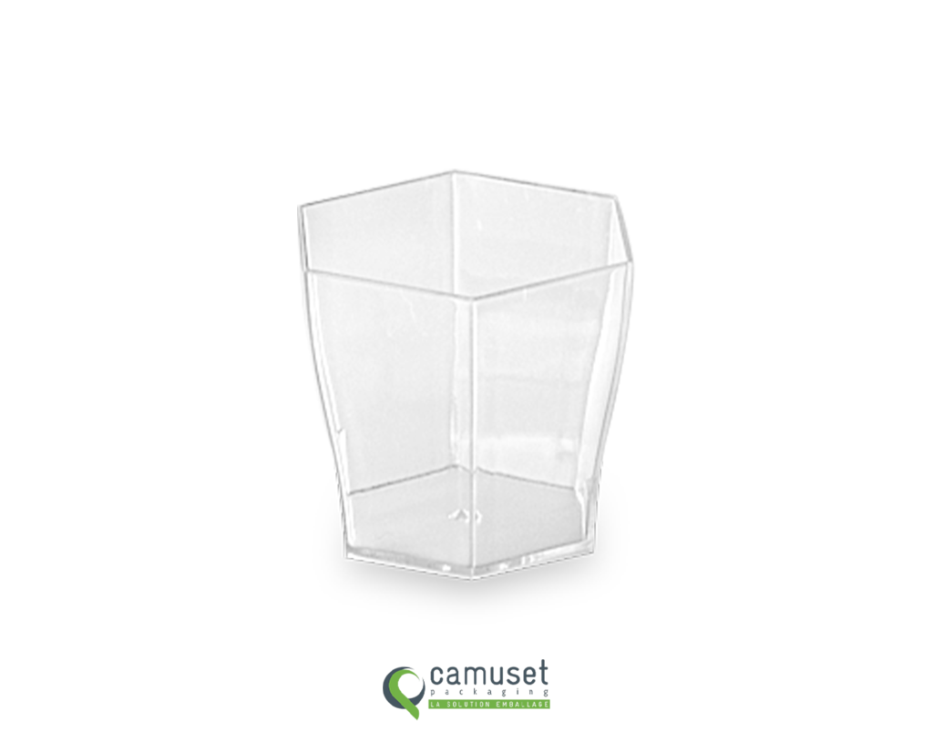Verrine injectée hexagone